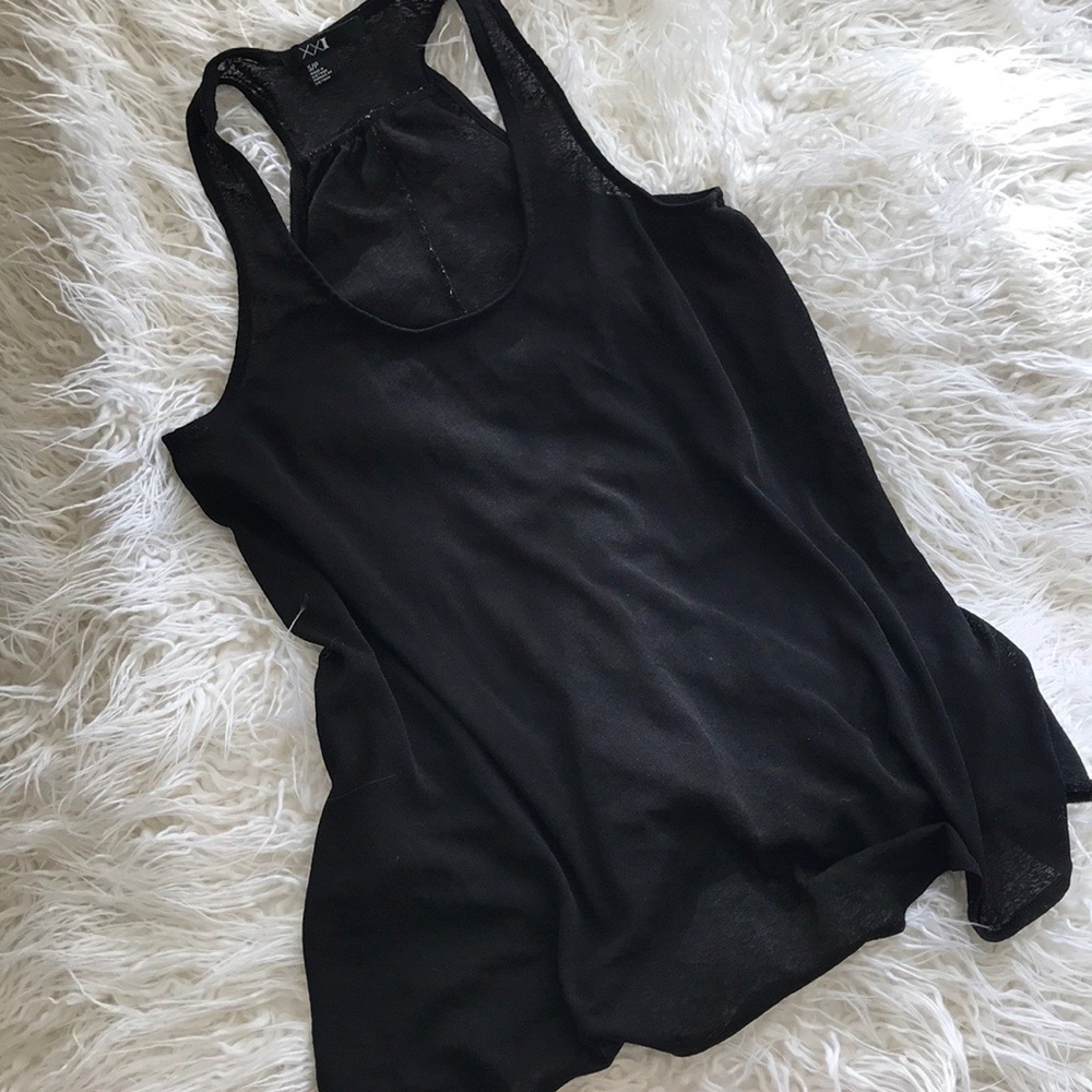 Sheer Black Racerback